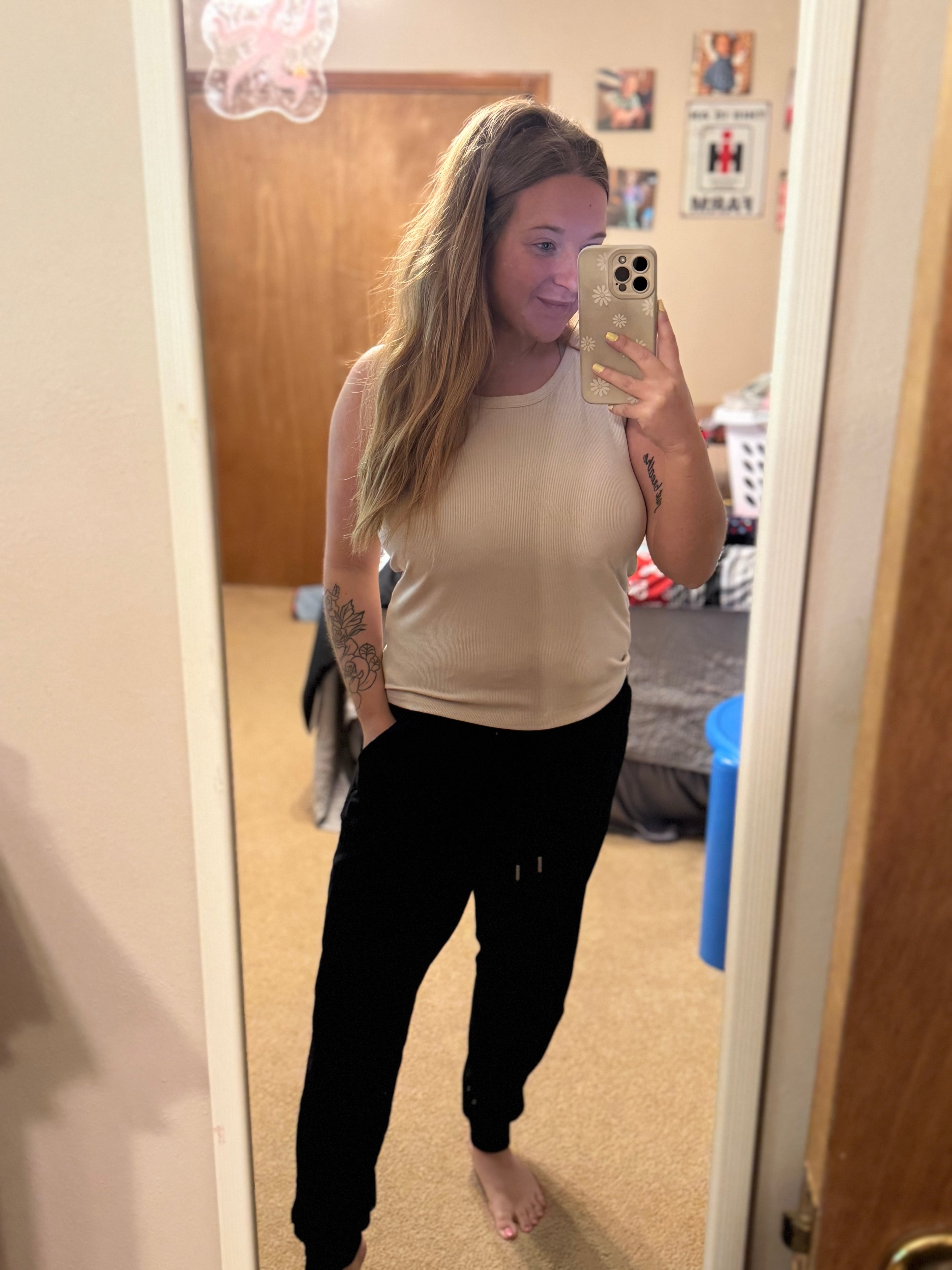 Hold Tight Tank Top in Sand Beige