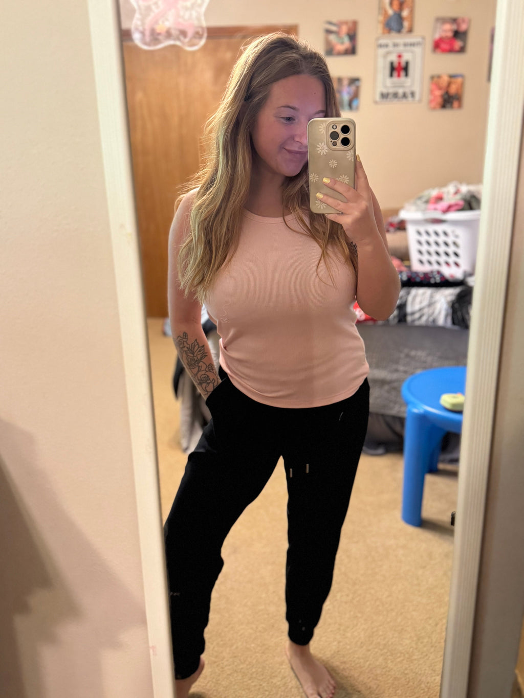 Hold Tight Tank Top in Light Pink