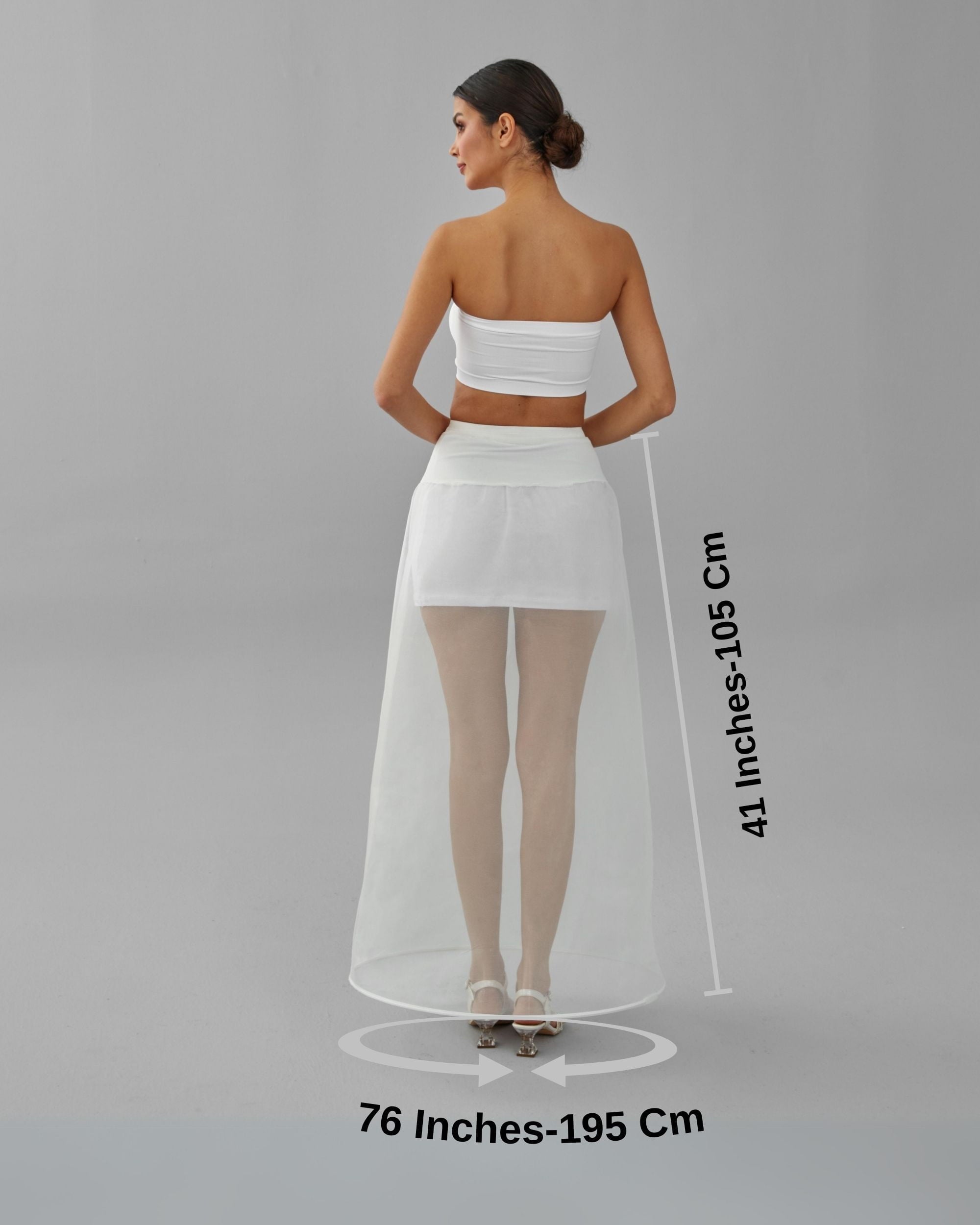 A-line Wedding Dress Underskirt, White Petticoat, Hoop Skirt