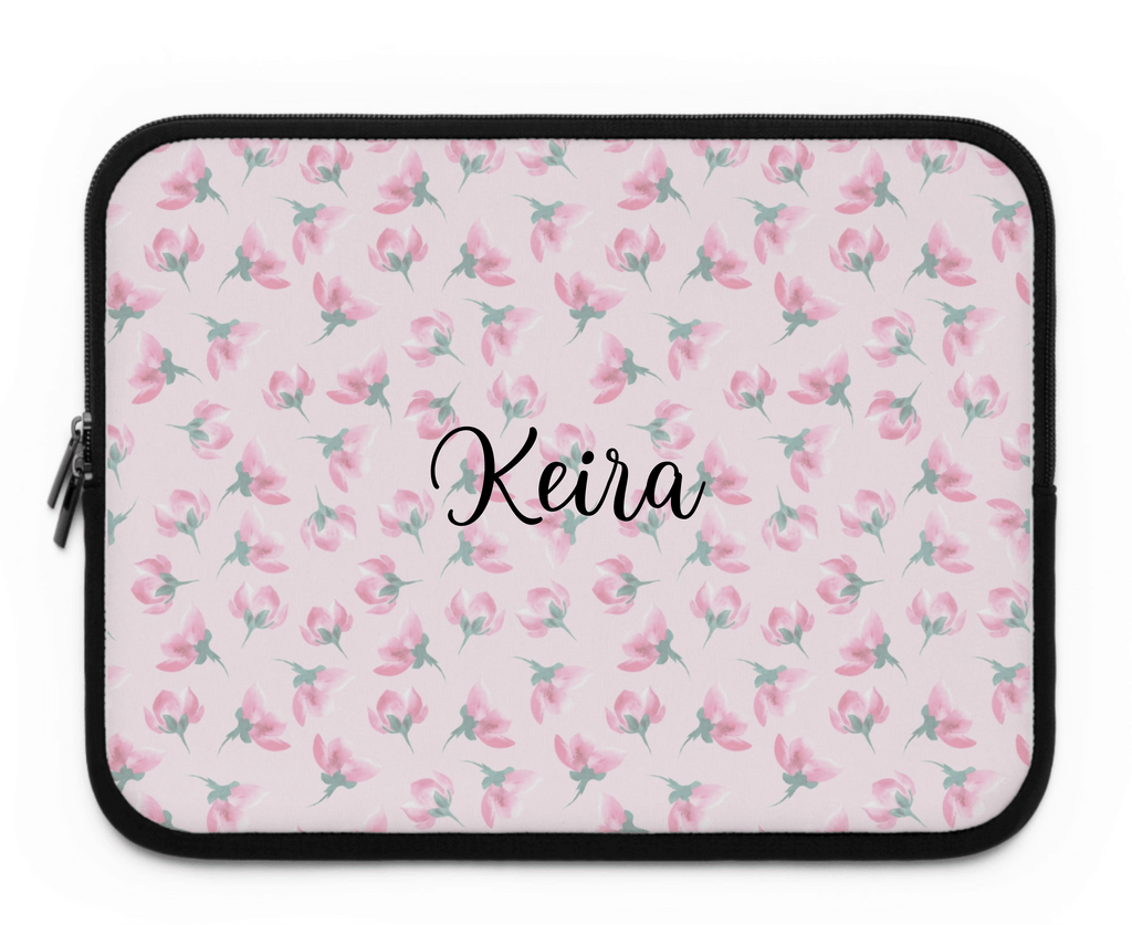 Customizable: Floral Laptop Sleeve - Cute Tech Accessory, Perfect for Gifts, Back to School, College Work, Home Office