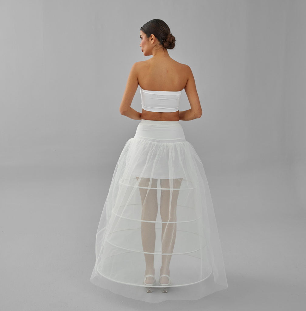 White Wedding Dress Underskirt - Petticoat Skirt for Enhanced Silhouette and Comfort