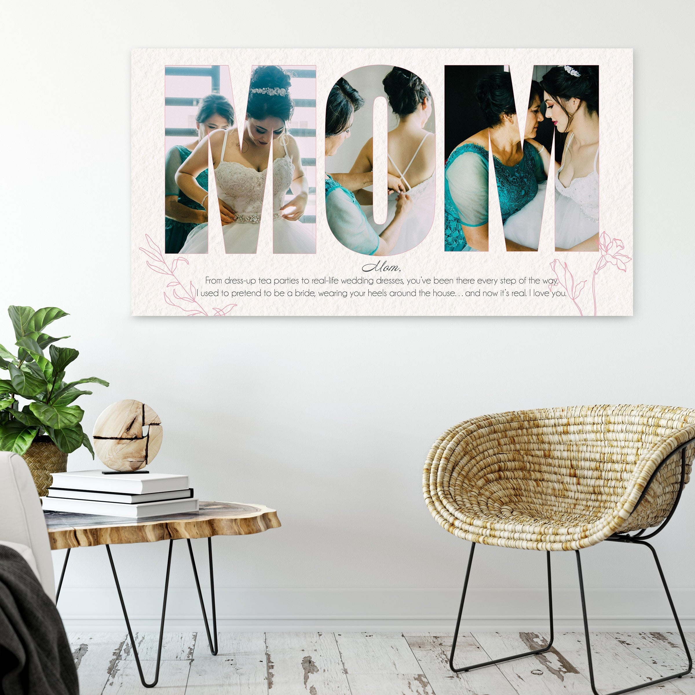 Bride to Mom Photo Canvas