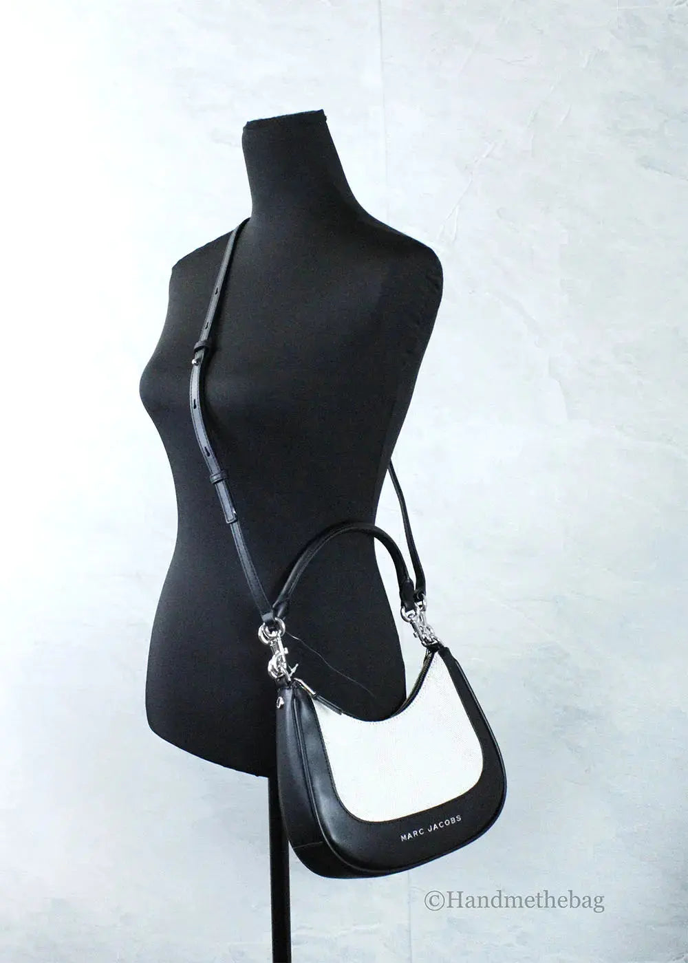 Marc Jacobs Terry Canvas Leather Hobo Shoulder Bag