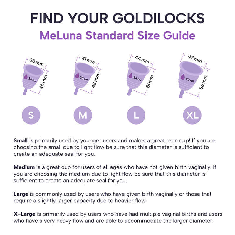Me Luna Menstrual Cup -Me Luna-, Stem Handle, Classic