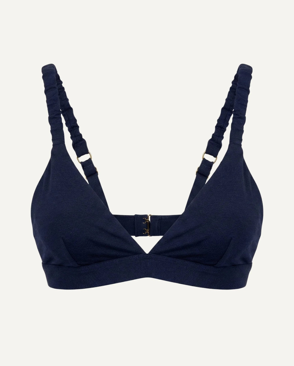 Merino Wool Bra – Dark Blue | Natural Wireless Support