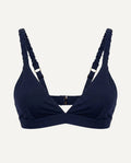 Merino Wool Bra – Dark Blue | Natural Wireless Support