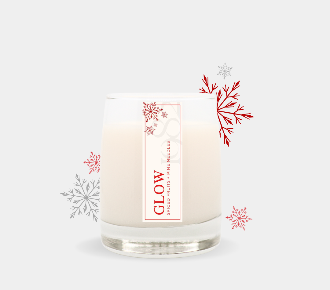 Glow (8.5oz) - Notes: Spiced Fruit, Pine Needles, Simmered Pear, Evergreen