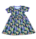 Potion Short Sleeve Pocket Milk Silk Dress
