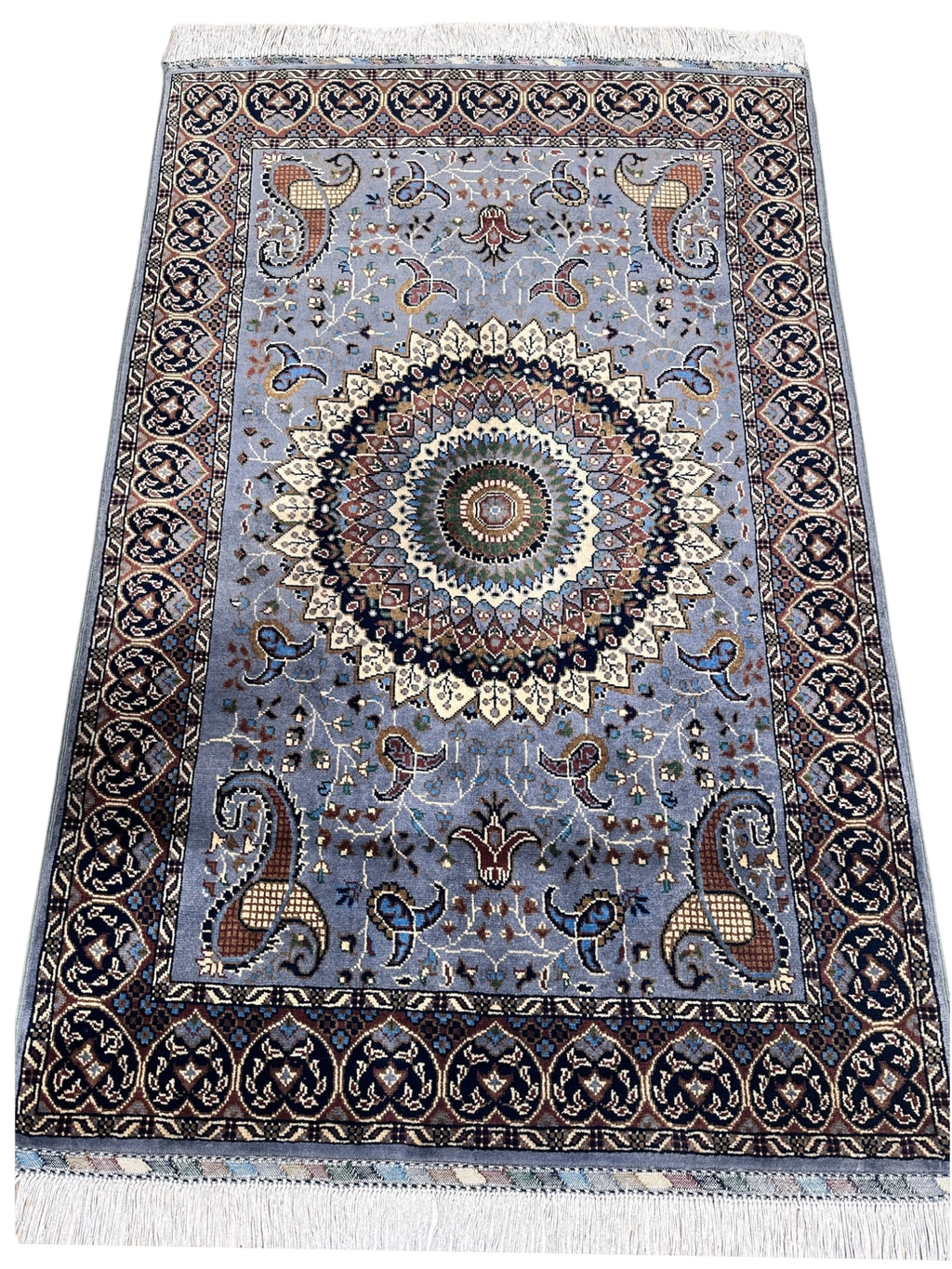 Hand-Knotted Parak Rug – Gray, 40” x 60” | Afghan Wool Rug