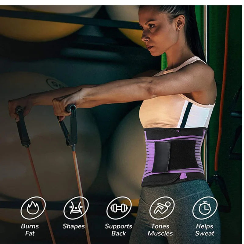 Women’s Waist Trainer Belt – Elastic Slimming Body Shaper for Fitness and Workouts