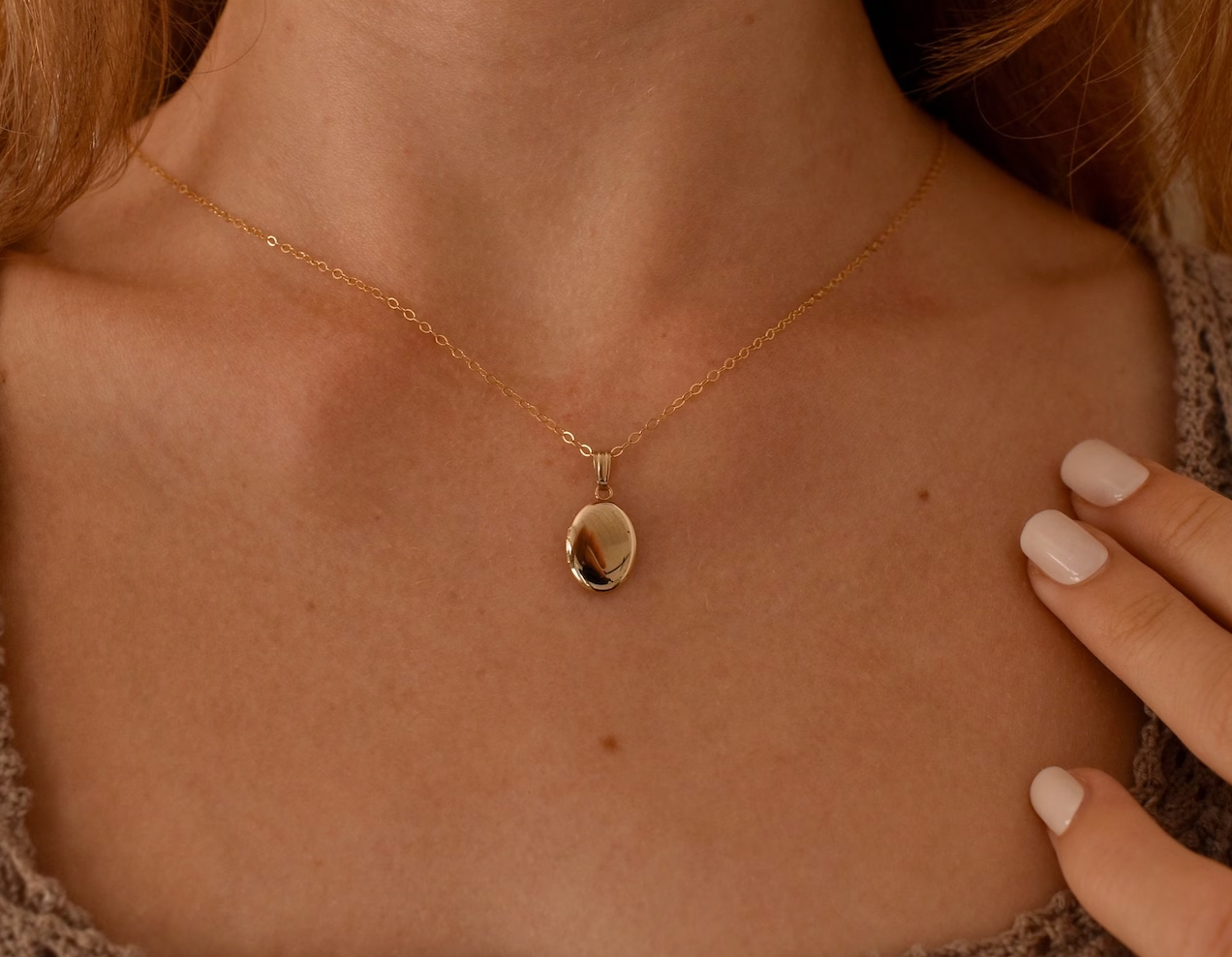 Classic Oval Locket Necklace