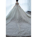 Luxury Princess Wedding Gown With Pearls EDW237