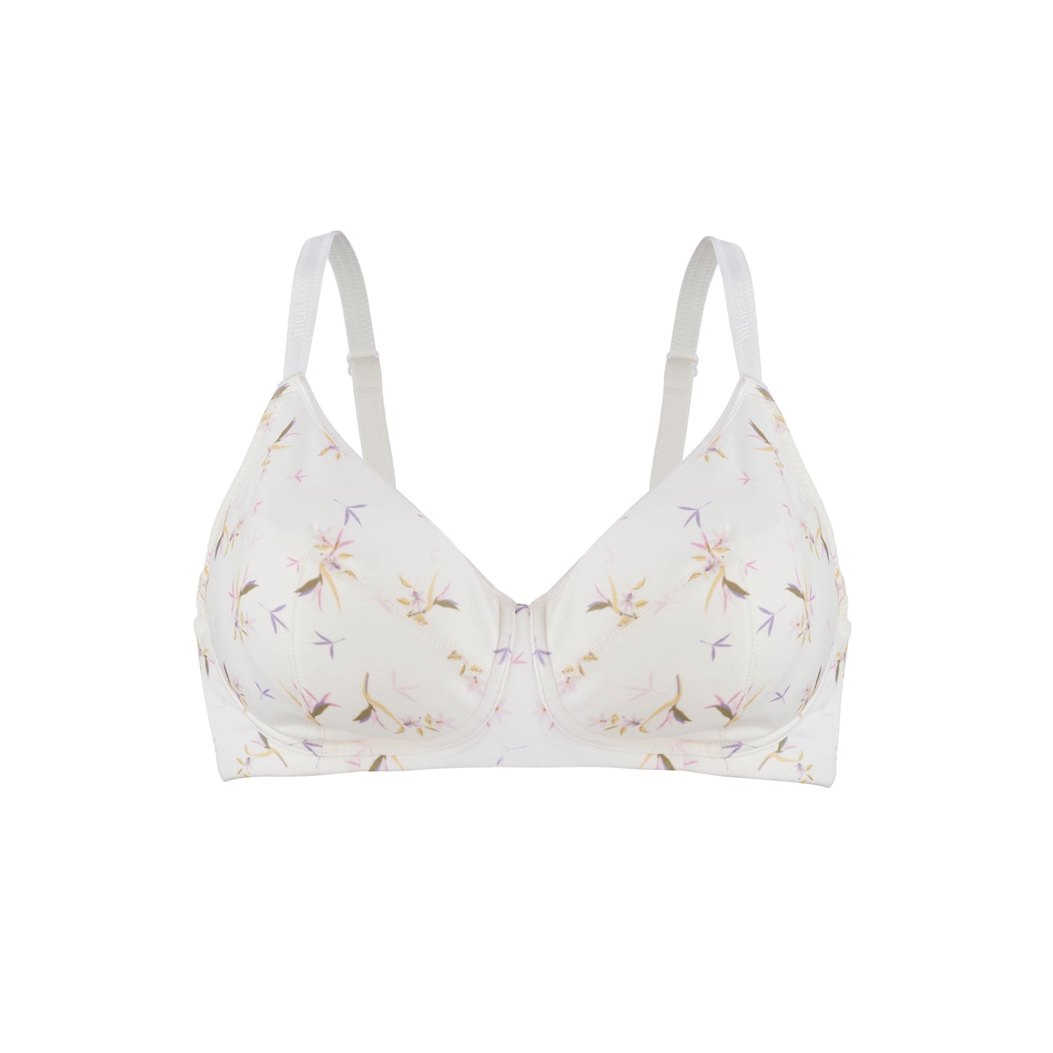 Ditsy Floral - Silk & Organic Cotton Smooth Wireless Bra