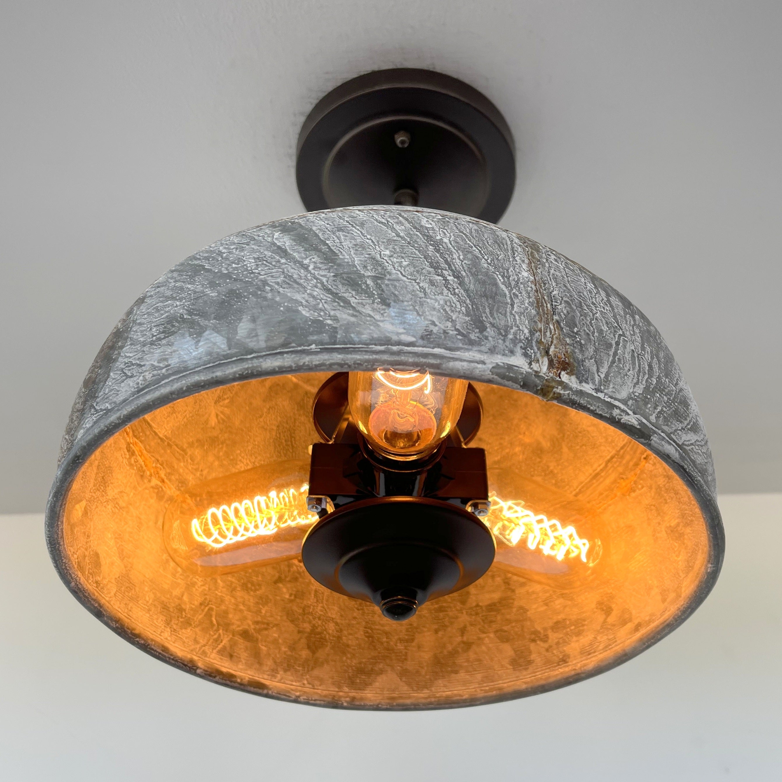 Rustic Bucket Chain Ceiling Light
