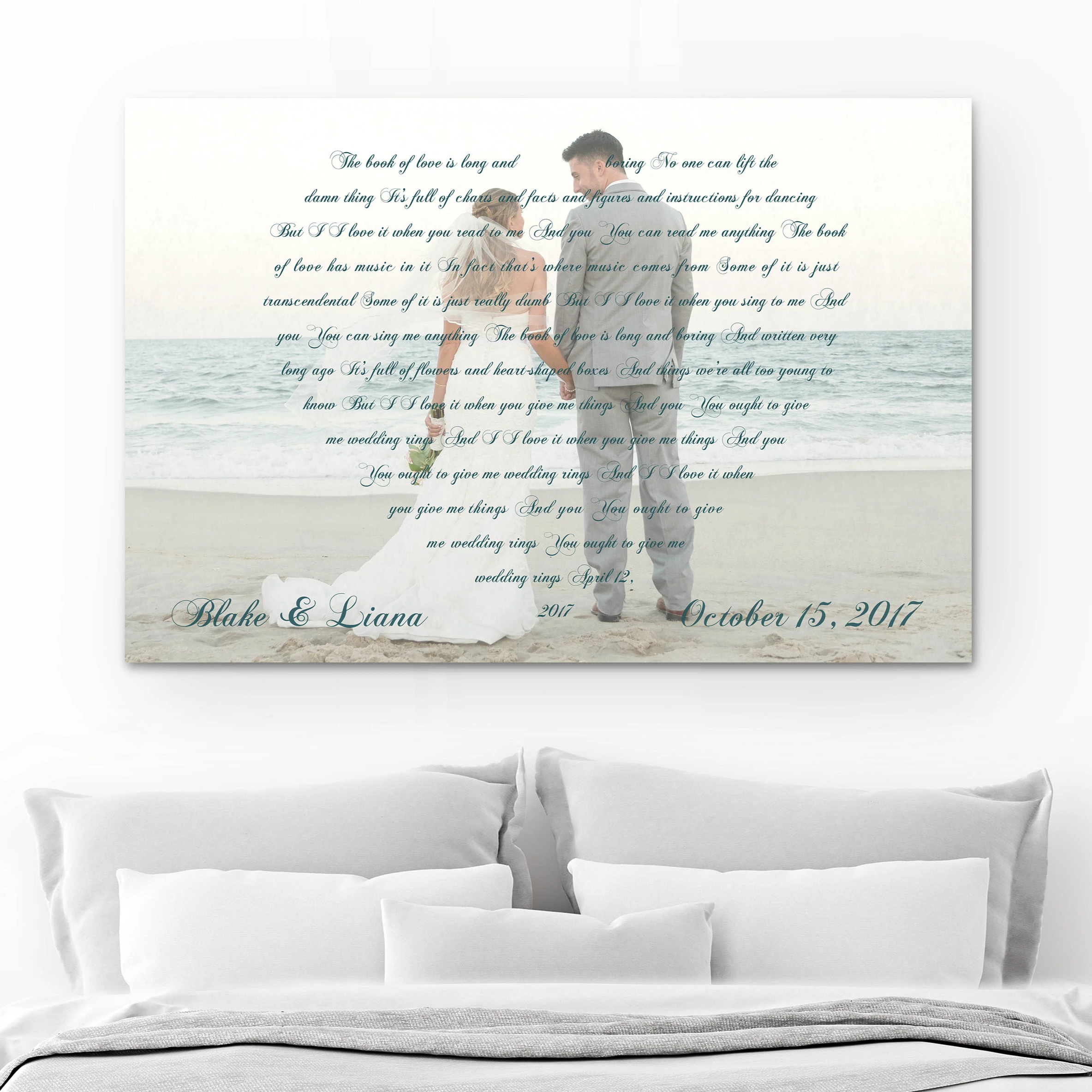 Heart Canvas - Song Lyrics On Canvas