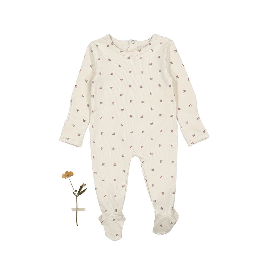 The Printed Romper - Mini Stitch Red
