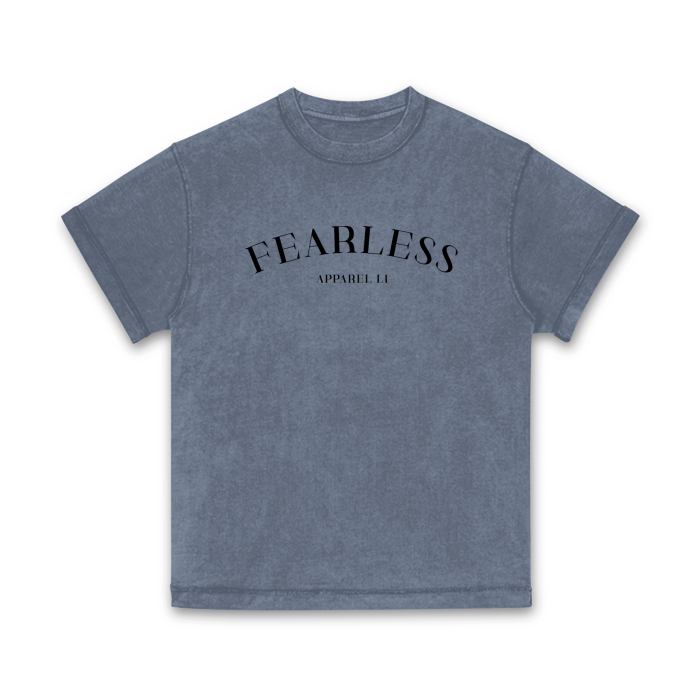 FearLessli Apperal li Unisex Top Stitching Stone Wash T-Shirt