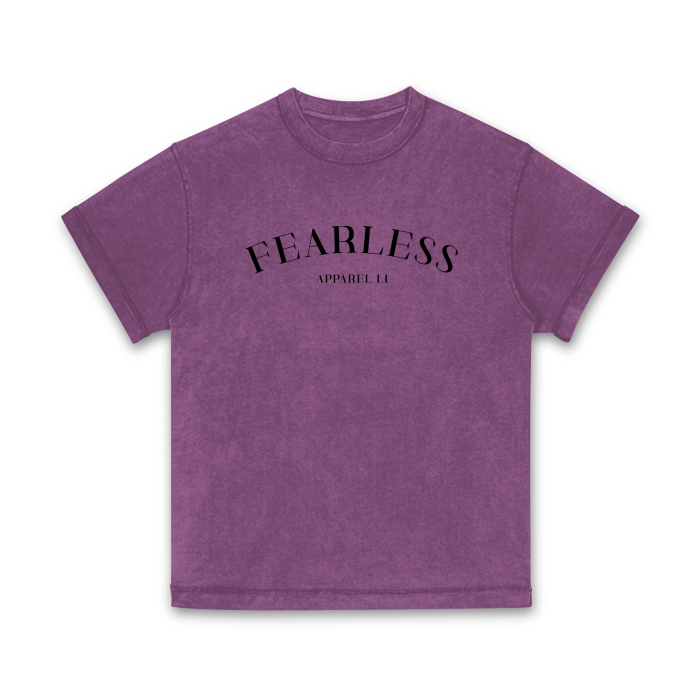 FearLessli Apperal li Unisex Top Stitching Stone Wash T-Shirt