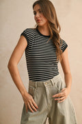 Striped Ribbed Knit Bodysuit (2 Color Ways)