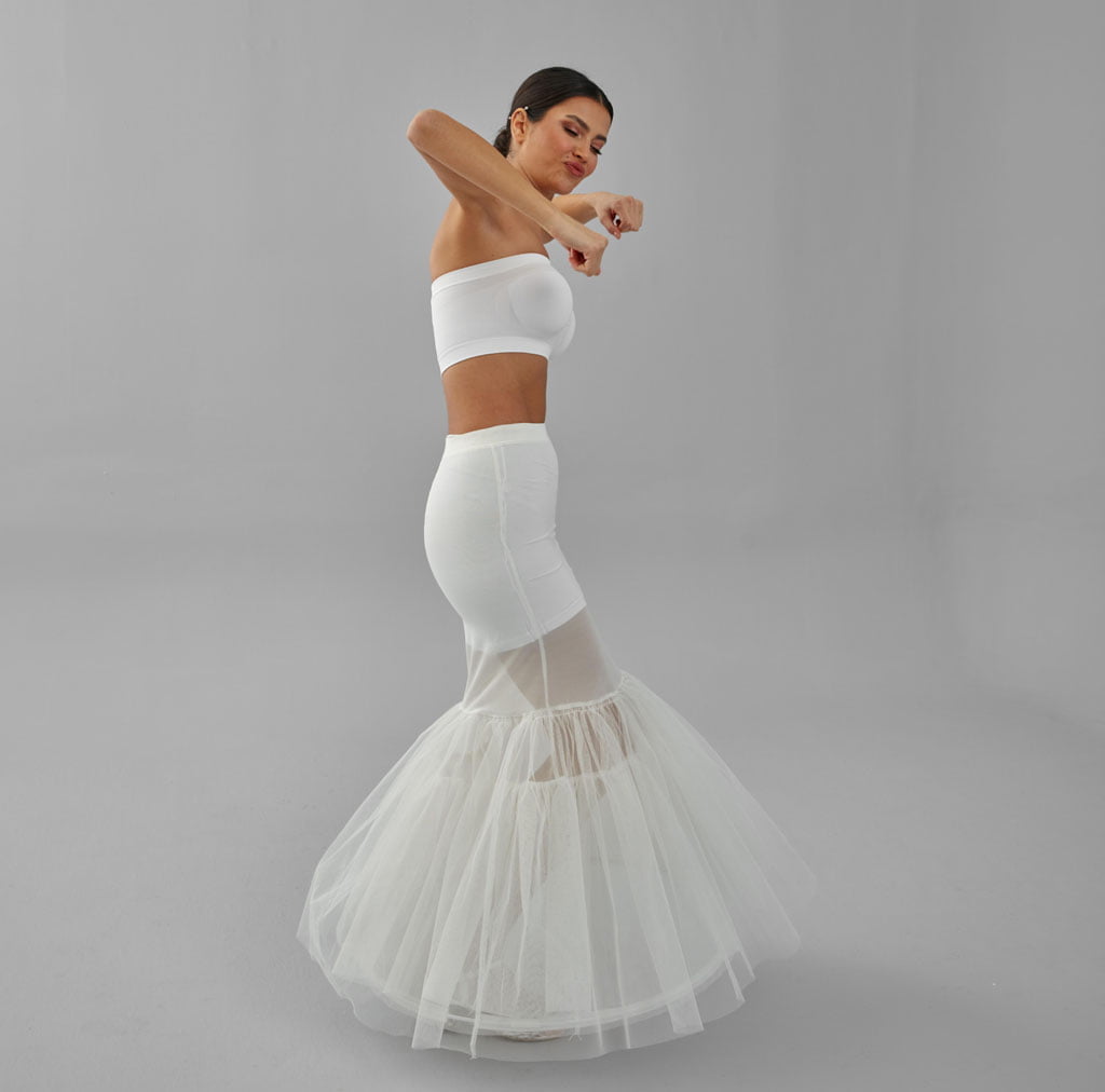 Mermaid Petticoat Skirt, Wedding Dress Underskirt, White Petticoat