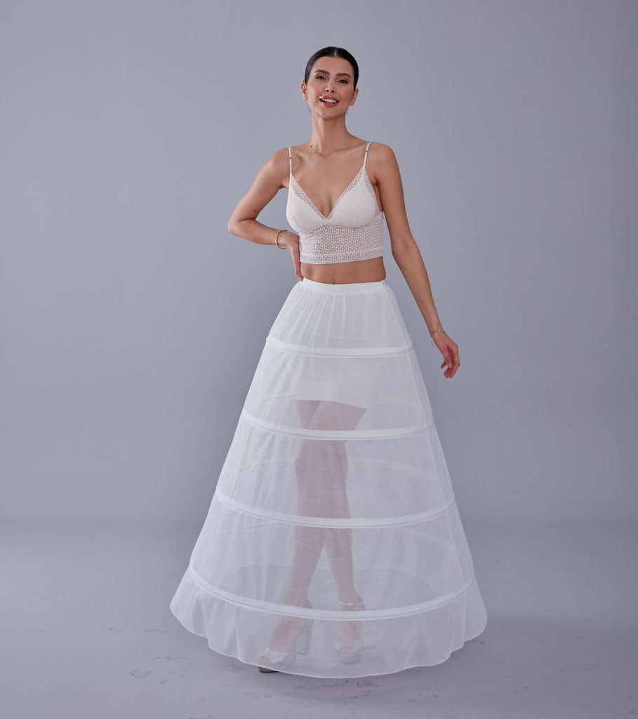 White Petticoat Skirt for Wedding Gown - Tulle Underskirt - Enhance Your Dress Silhouette