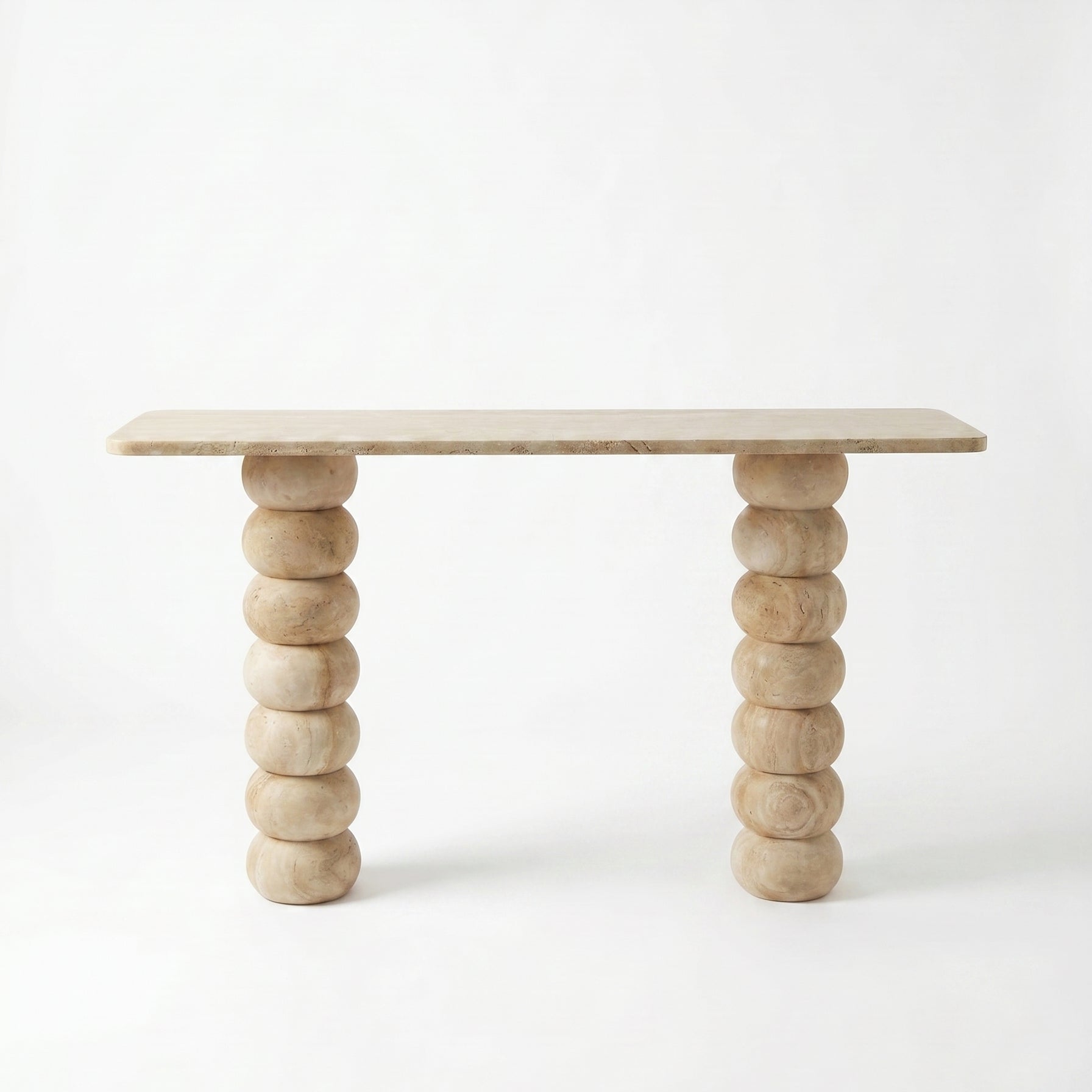 Troia Light Travertine Designer Console Honed