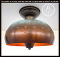 Copper Farmhouse Ceiling Light | 10" Wide