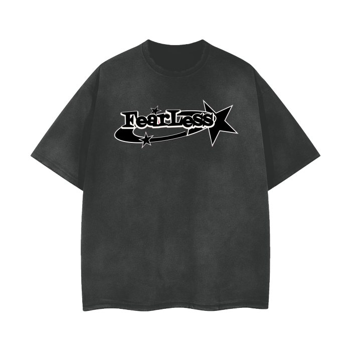 FearLessLi @Casino Vintage Wash Frayed T-Shirt
