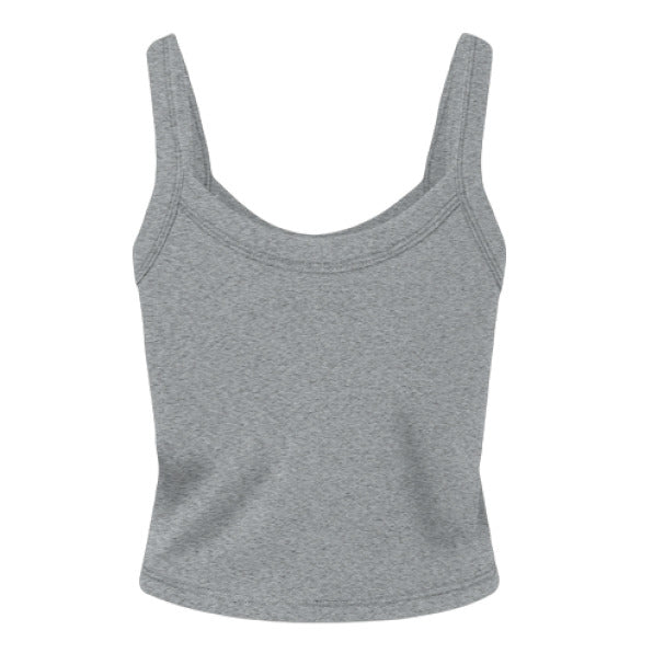 Alabama Bubble Heart Micro Ribbed Crop Tank