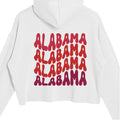 Customizable: Alabama Groovy Crop Hooded Sweatshirt