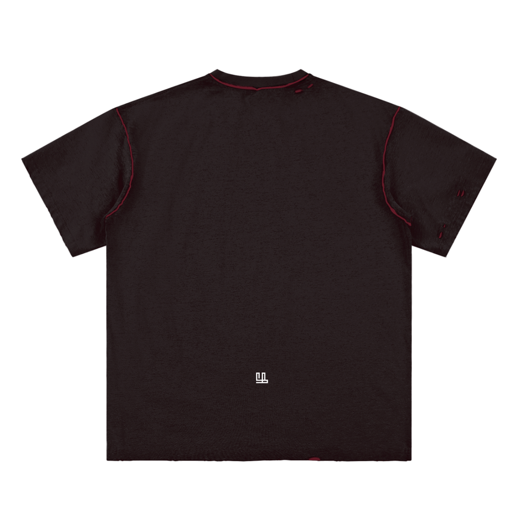 Fearless Apparel Line Hand-frayed Reversible T-shirt