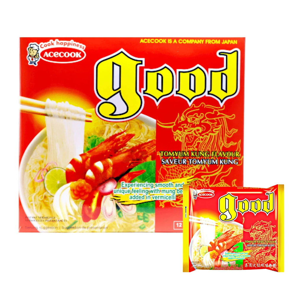 Acecook Good Vermicelli Tomyum Flavour/ Mien Tomyum 56gr (12 Bags/1 Box)