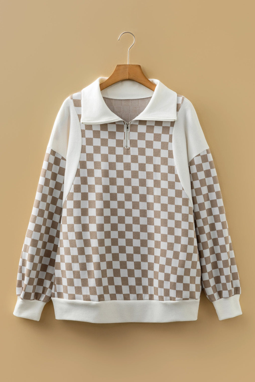 Rosalia Ribbed Patchwork Loose Sweatshirt