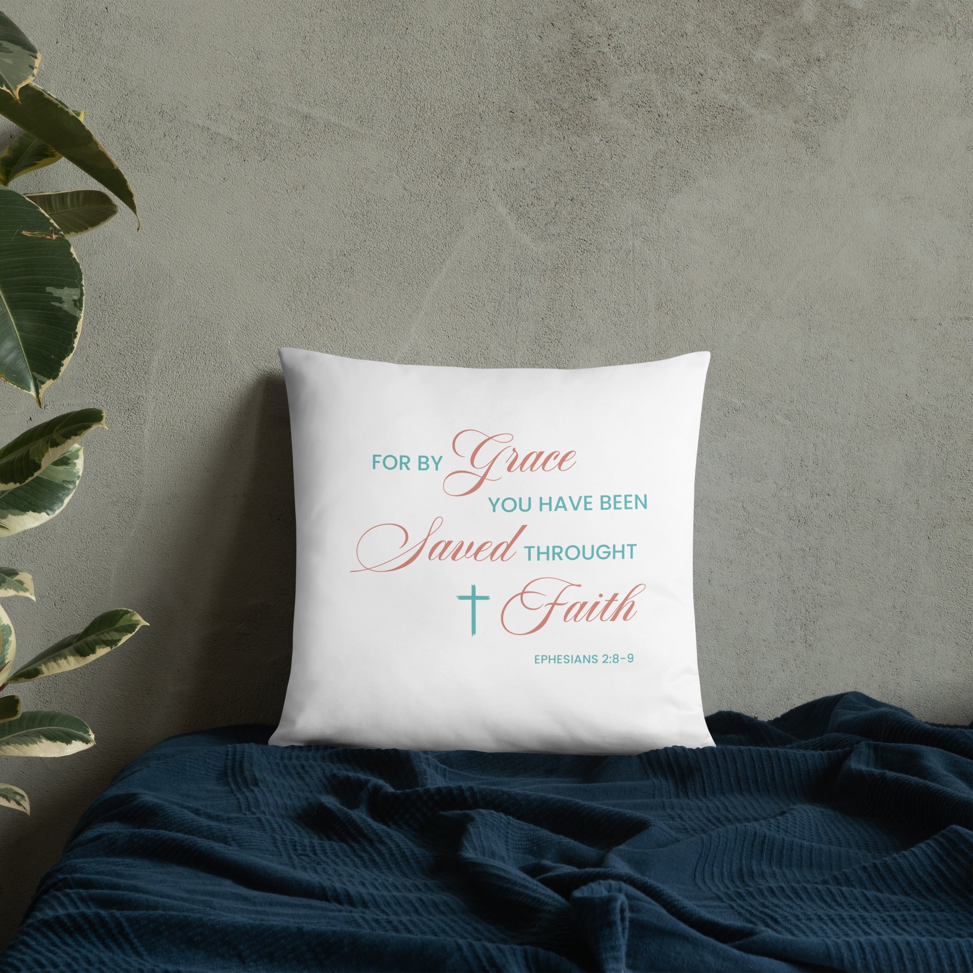 Ephesians 2:8-9 Basic Pillow