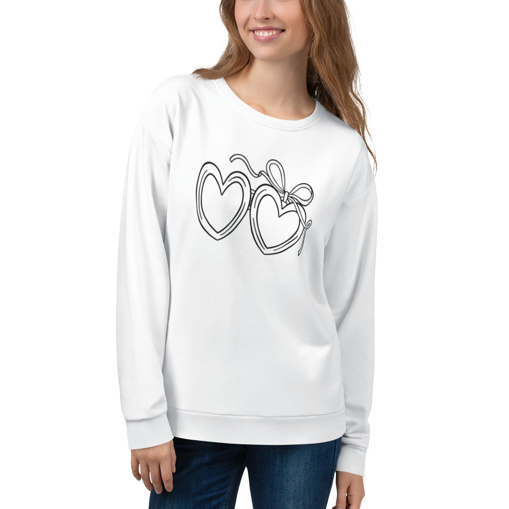 Customizable: Black Heart Locket Sweatshirt