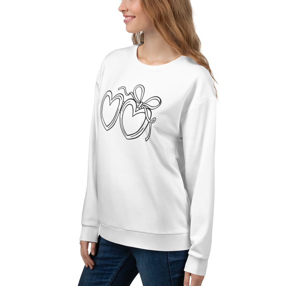 Customizable: Black Heart Locket Sweatshirt