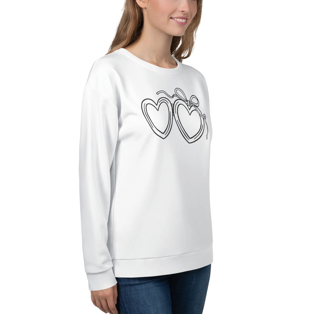 Customizable: Black Heart Locket Sweatshirt