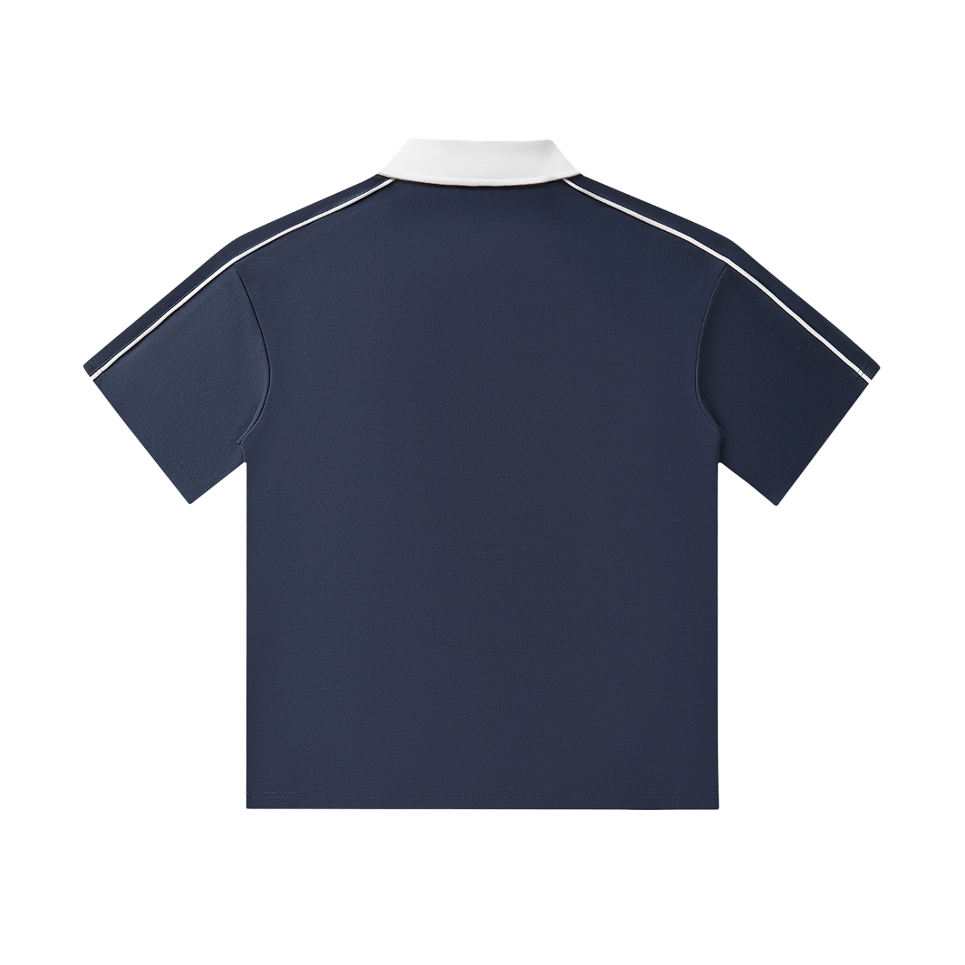 Fearless Apparel Line Contrast Collar Short-Sleeve Polo Shirt