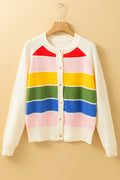 Michaela Colorful Pattern Front Sweater