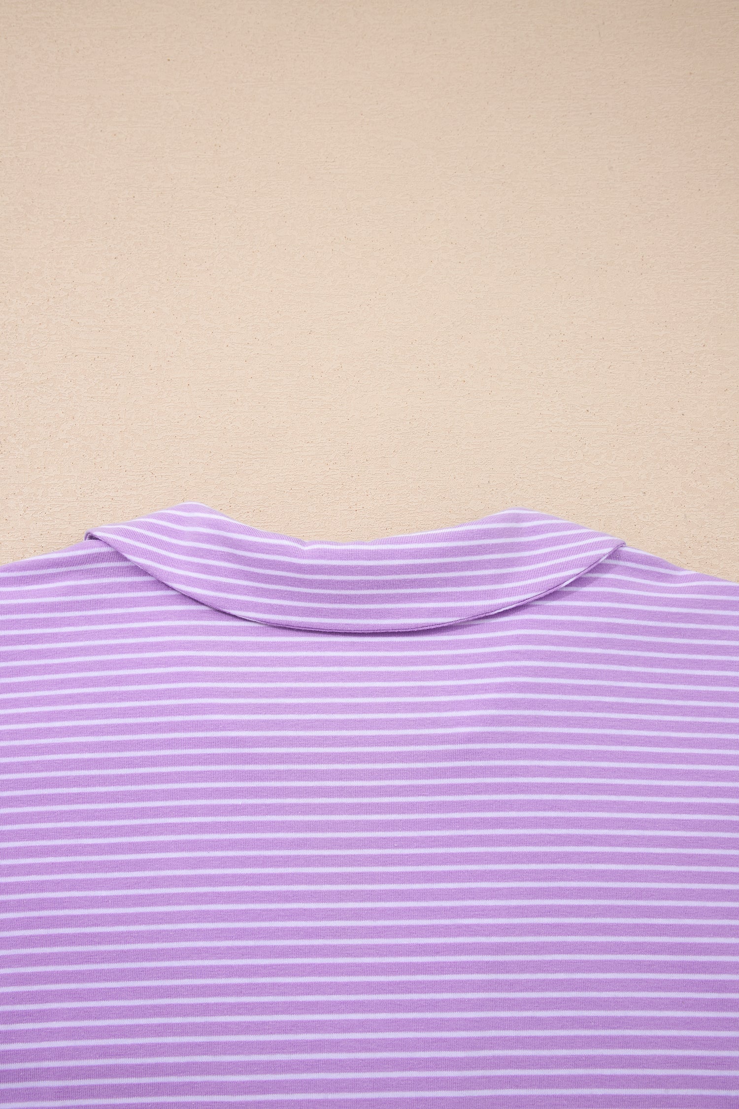 Stripe Dolman Sleeve Polo Shirt & Drawstring Shorts Set