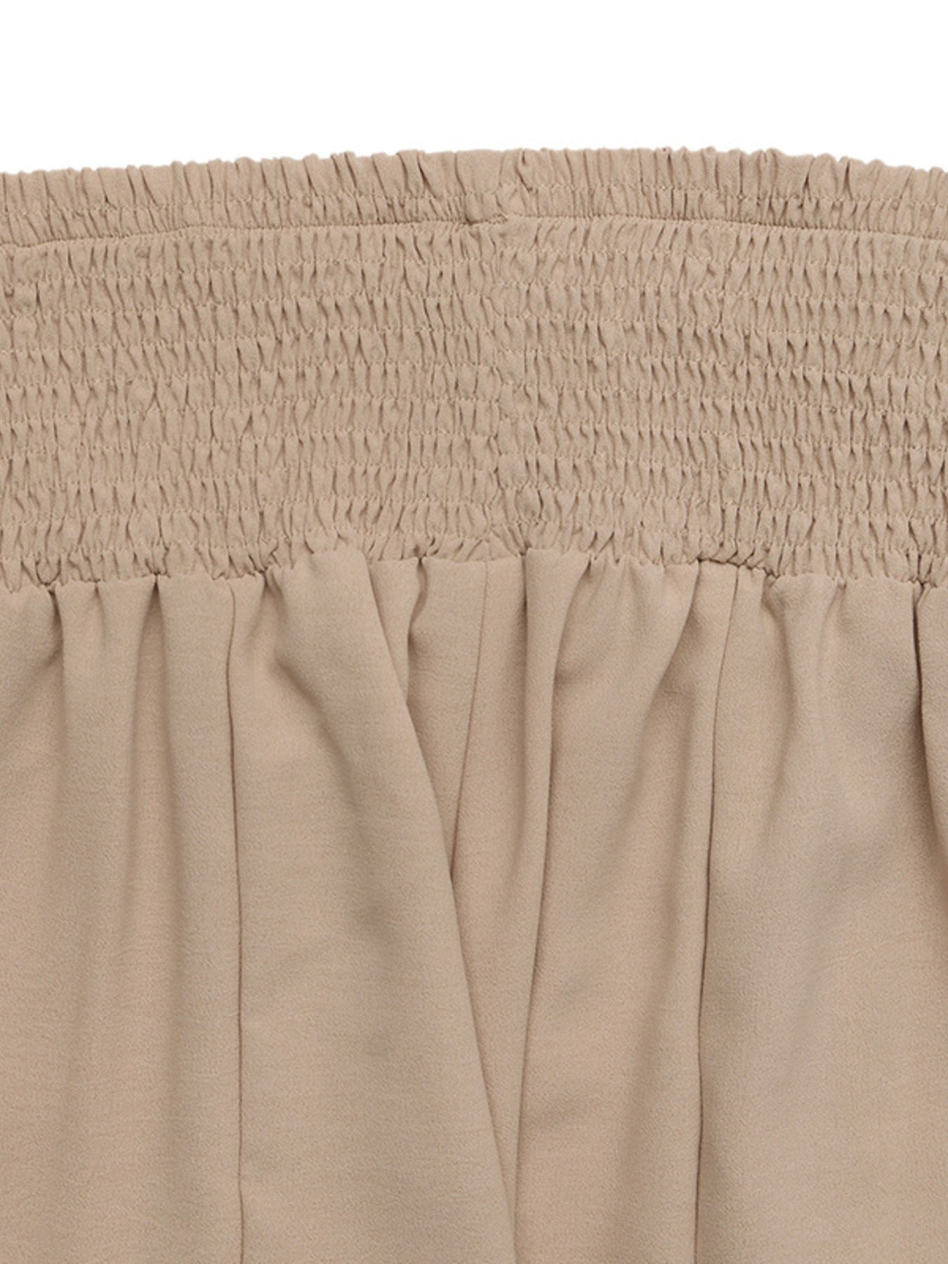 Refined Boho Wide Leg Pants with Smocked Waist
