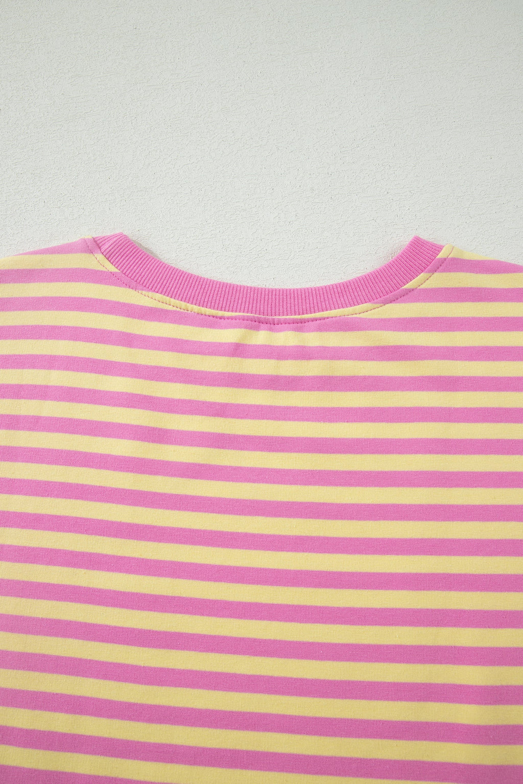 Stripe Contrast Trim Short Sleeve Top & Skirt Set