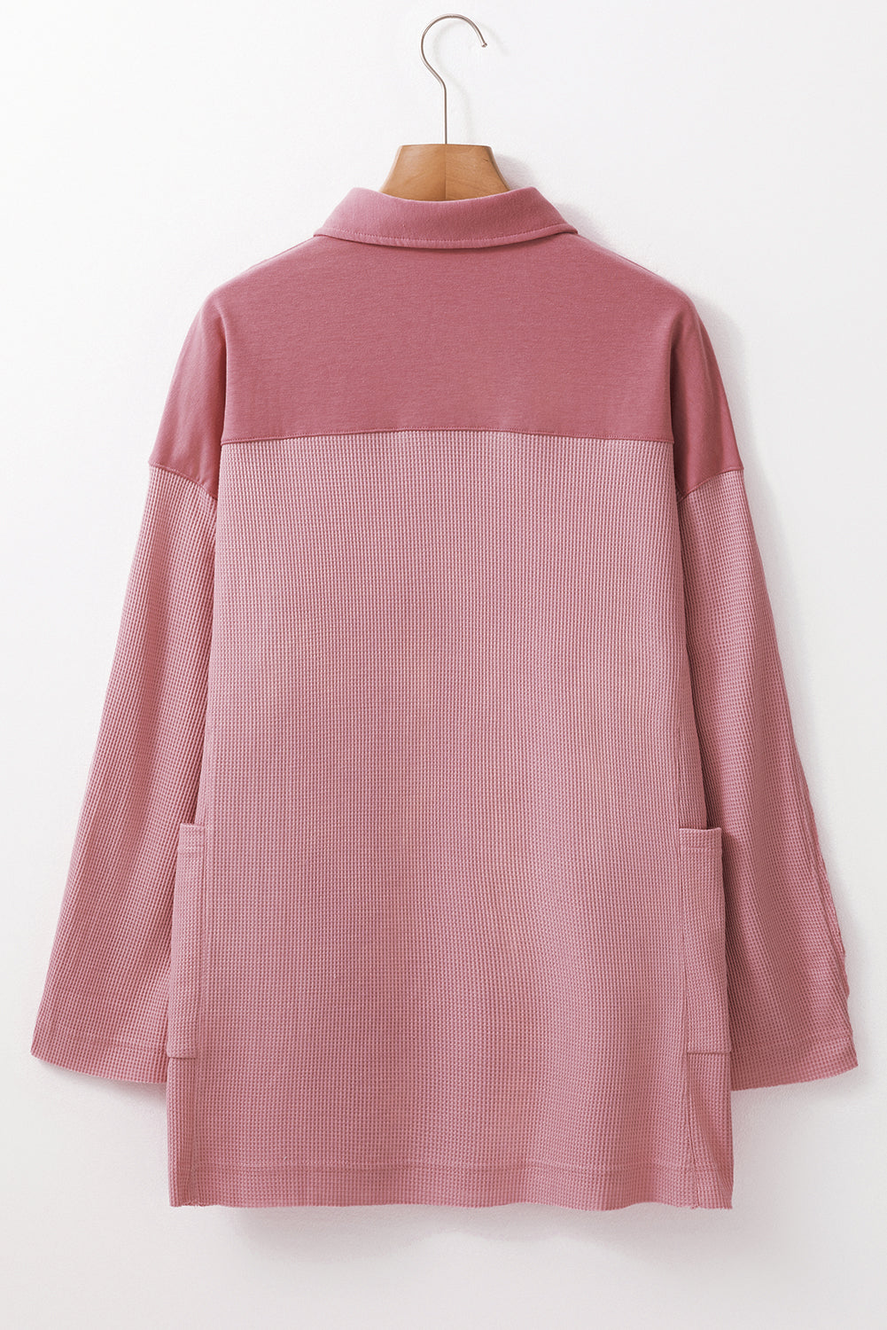 Arianna Waffle  Half Button Top.