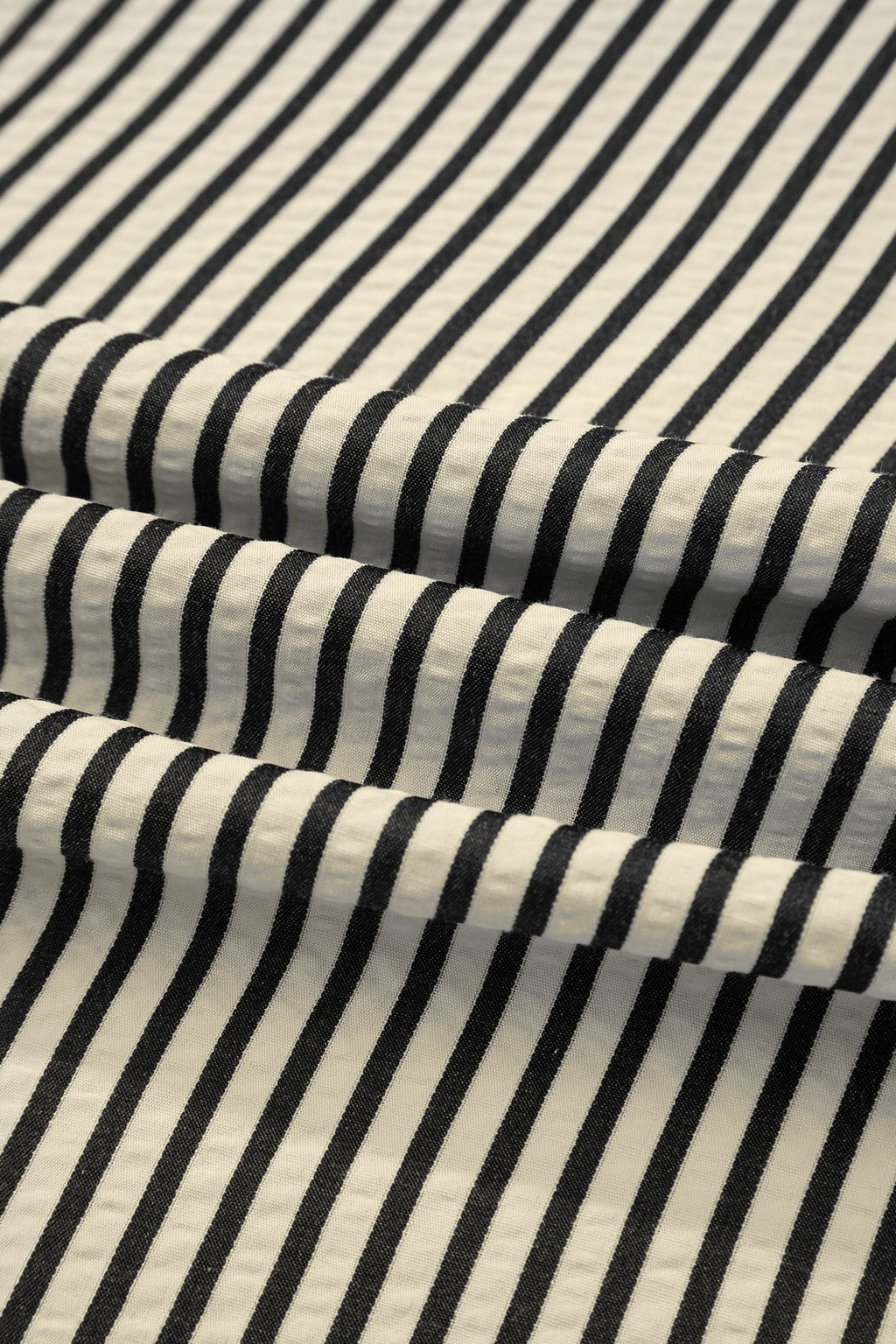 Stripe V-Neck Zip Front Midi Dress