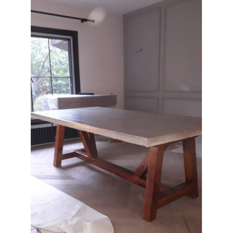 Barocco Valhalla Design Lightweight Concrete Rectangular Dining Table - (W)47" (L)142" (H)29.5"