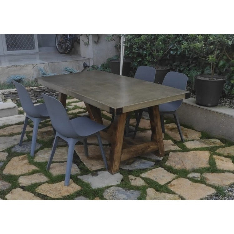 Barocco Valhalla Design Lightweight Concrete Rectangular Dining Table - (W)35.5" (L)71" (H)29.5"