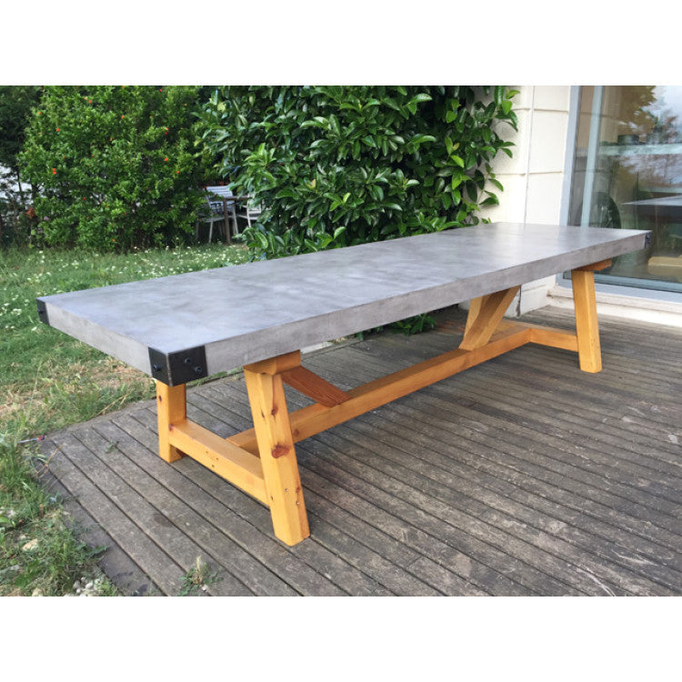 Barocco Valhalla Design Lightweight Concrete Rectangular Dining Table - (W)47" (L)138" (H)29.5"