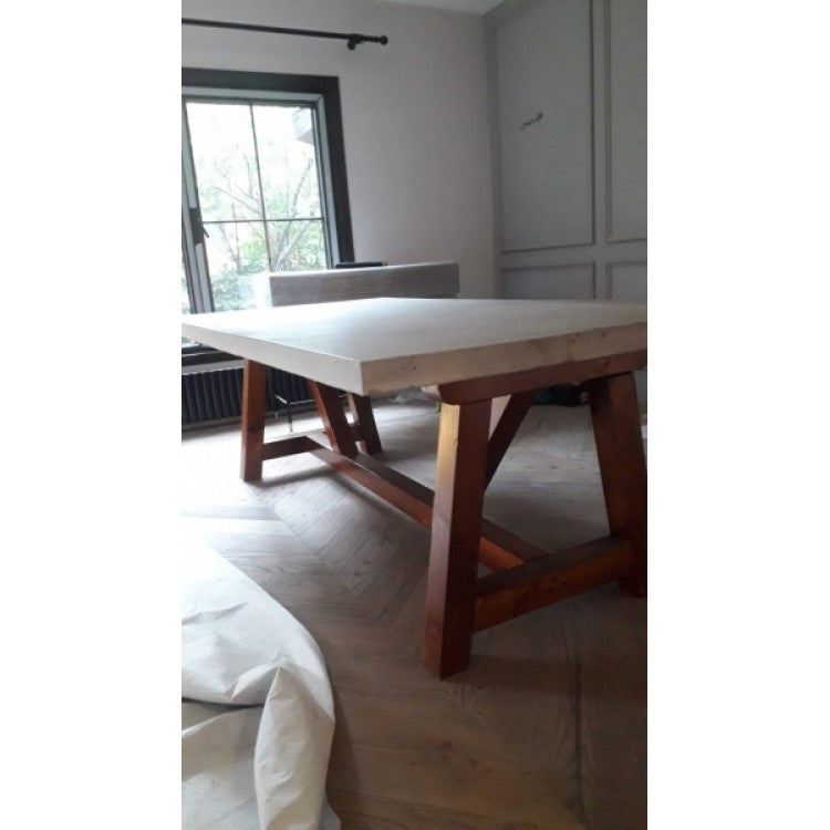Barocco Valhalla Design Lightweight Concrete Rectangular Dining Table - (W)35.5" (L)71" (H)29.5"