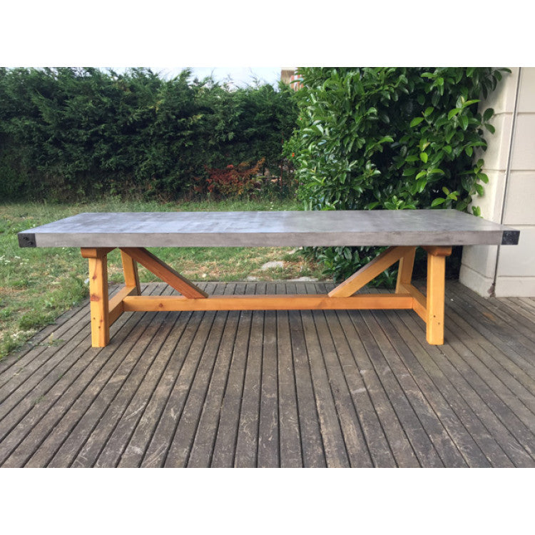 Barocco Valhalla Design Lightweight Concrete Rectangular Dining Table - (W)47" (L)142" (H)29.5"