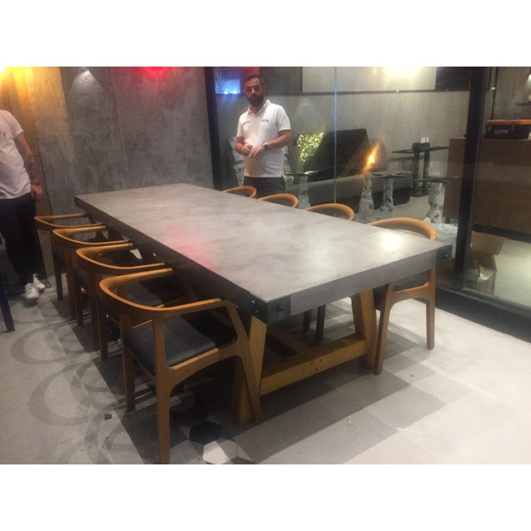 Barocco Valhalla Design Lightweight Concrete Rectangular Dining Table - (W)47" (L)142" (H)29.5"